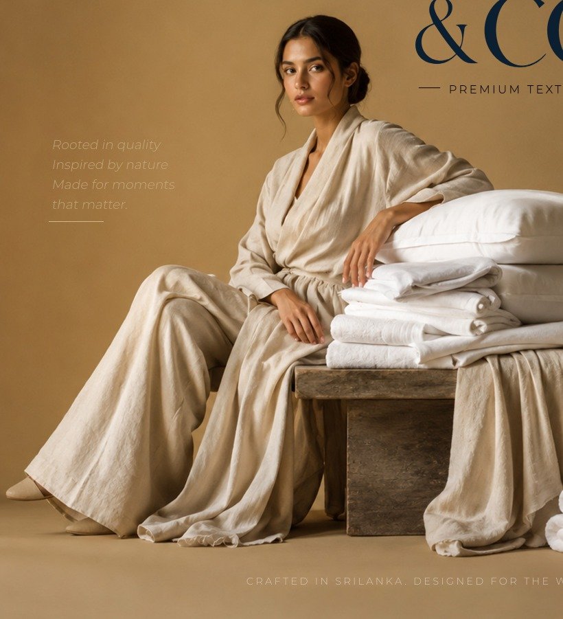 Lara & Co. model wearing premium organic cotton robe on a hotel bed